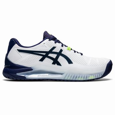 Férfi Asics Gel-Resolution 8 (2E) Teniszcipő AS8923754 Fehér/Sötétkék